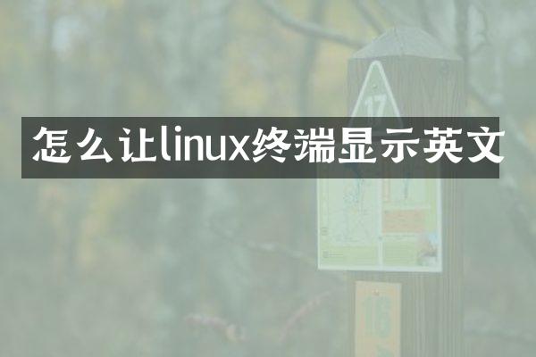 怎么让linux终端显示英文