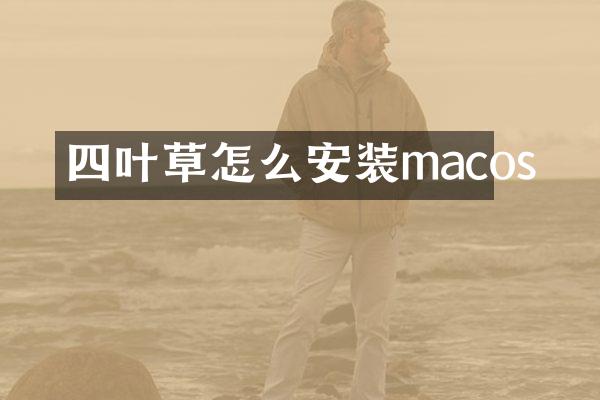 四叶草怎么安装macos