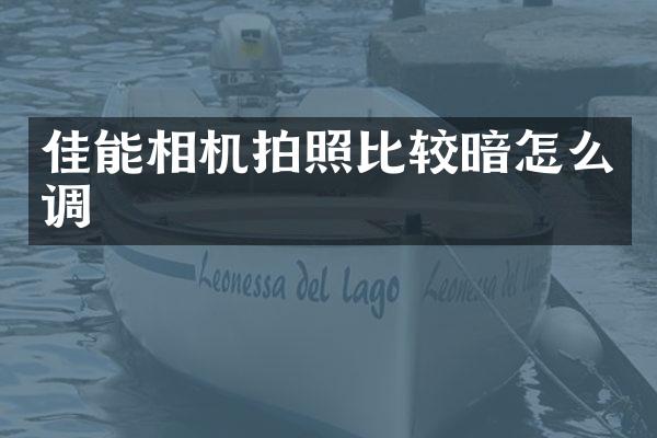 佳能相机拍照比较暗怎么调