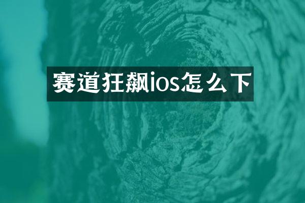 赛道狂飙ios怎么下
