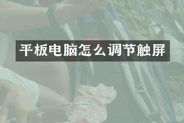 平板电脑怎么调节触屏
