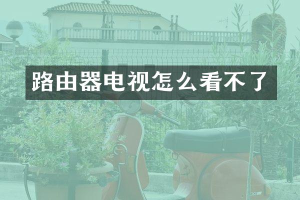 路由器电视怎么看不了