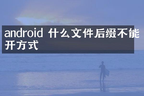 android 什么文件后缀不能打开方式