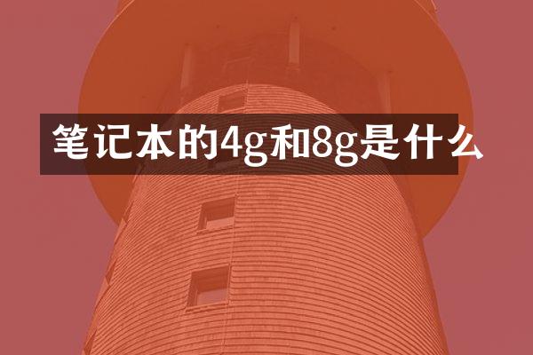 笔记本的4g和8g是什么