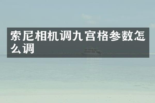 索尼相机调九宫格参数怎么调