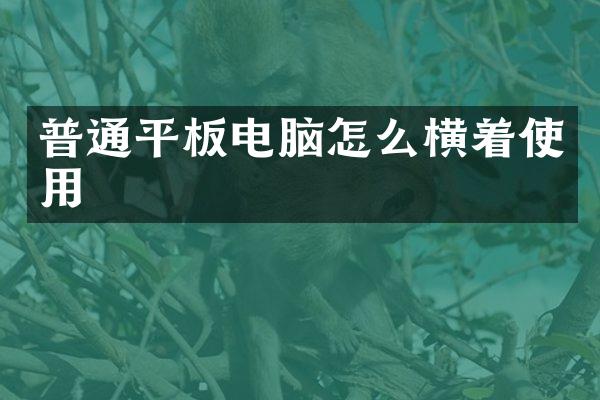 普通平板电脑怎么横着使用