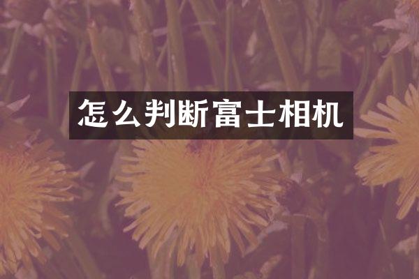 怎么判断富士相机