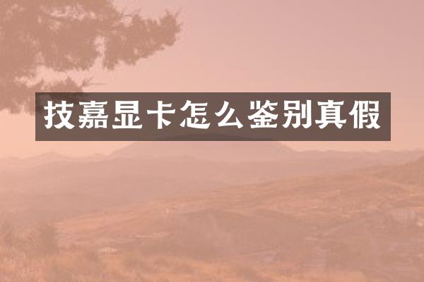 技嘉显卡怎么鉴别真假