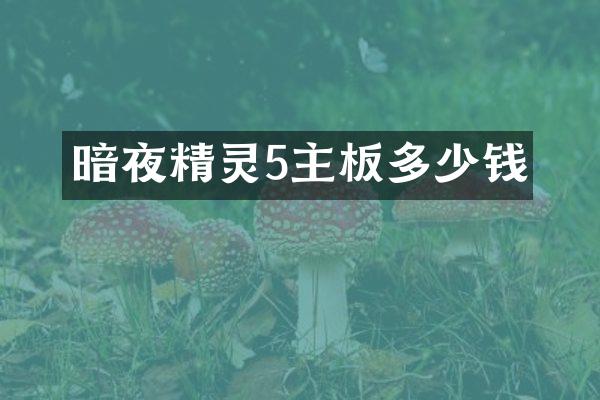 暗夜精灵5主板多少钱