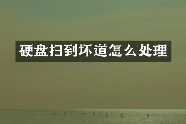 硬盘扫到坏道怎么处理