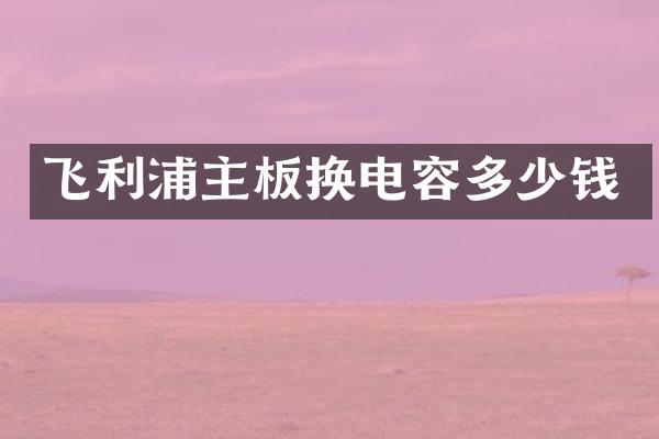 飞利浦主板换电容多少钱