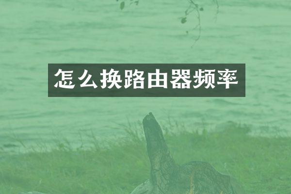 怎么换路由器频率