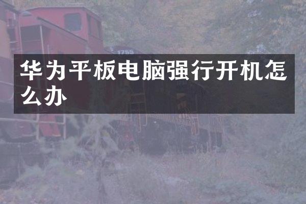 华为平板电脑强行开机怎么办