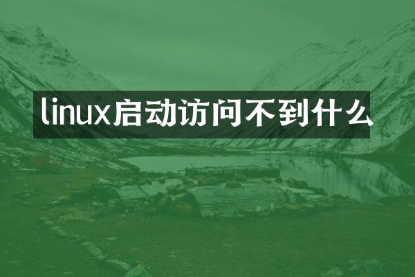 linux启动访问不到什么
