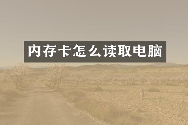 内存卡怎么读取电脑
