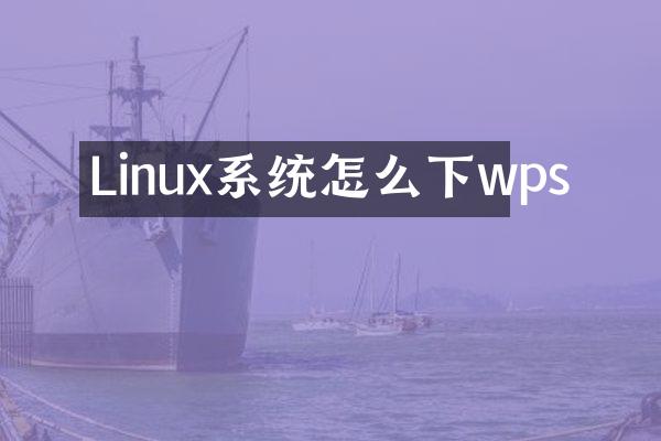 Linux系统怎么下wps