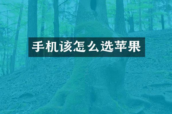 手机该怎么选苹果