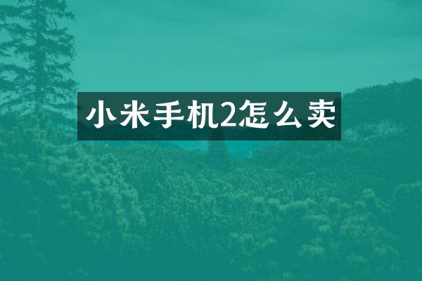 小米手机2怎么卖