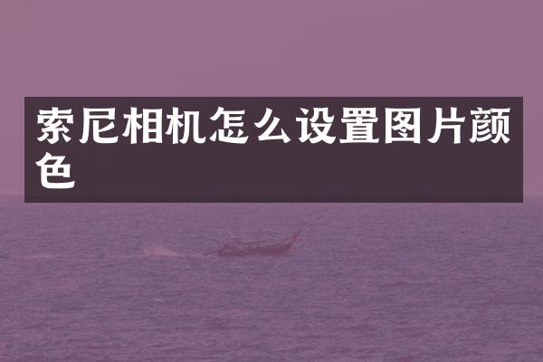 索尼相机怎么设置图片颜色