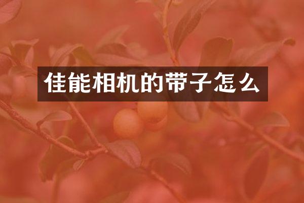 佳能相机的带子怎么