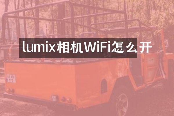 lumix相机WiFi怎么开