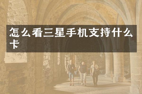 怎么看三星手机支持什么卡