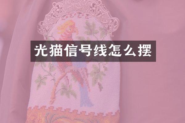 光猫信号线怎么摆