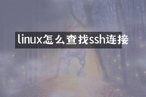 linux怎么查找ssh连接
