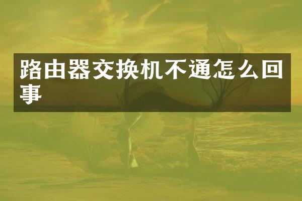 路由器交换机不通怎么回事