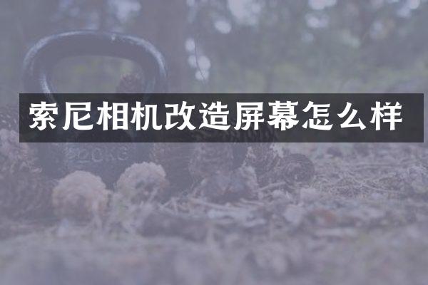 索尼相机改造屏幕怎么样