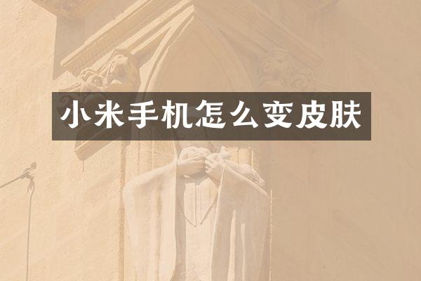 小米手机怎么变皮肤