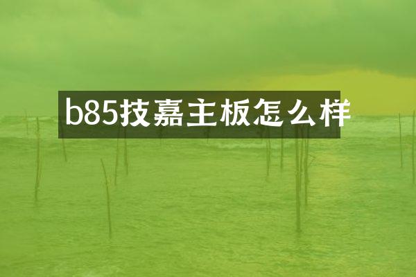 b85技嘉主板怎么样