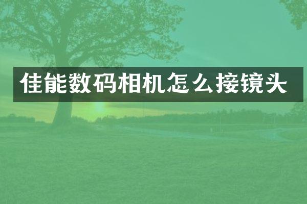 佳能数码相机怎么接镜头