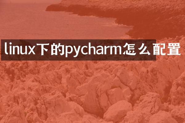 linux下的pycharm怎么配置