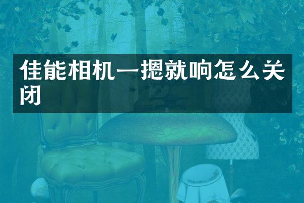 佳能相机一摁就响怎么关闭