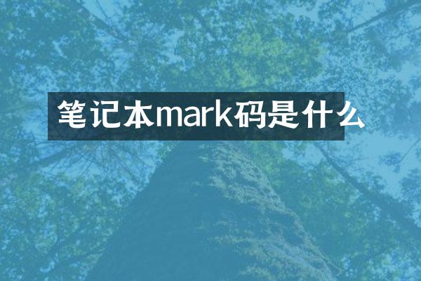 笔记本mark码是什么