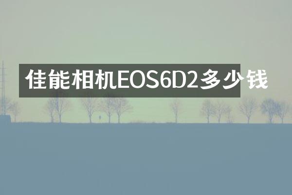 佳能相机EOS6D2多少钱
