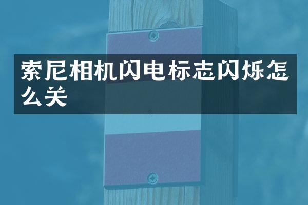 索尼相机闪电标志闪烁怎么关