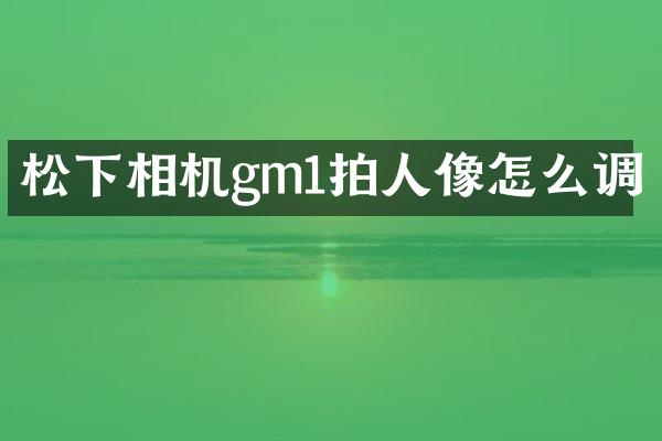 相机gm1拍人像怎么调