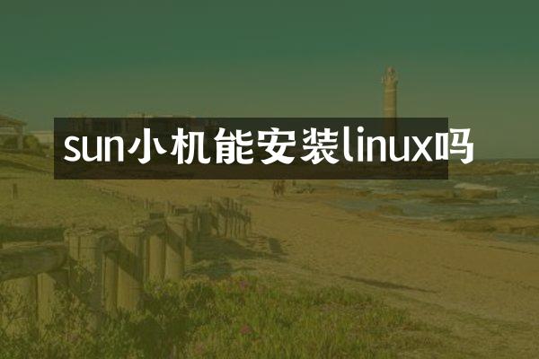 sun小机能安装linux吗