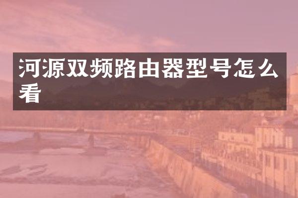 河源双频路由器型号怎么看