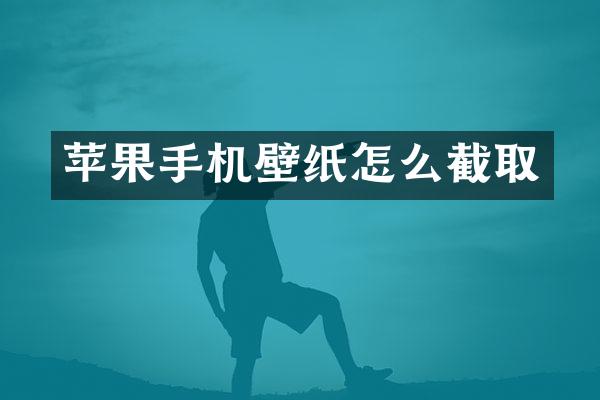 苹果手机壁纸怎么截取