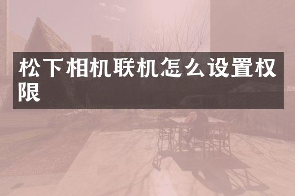 相机联机怎么设置权限