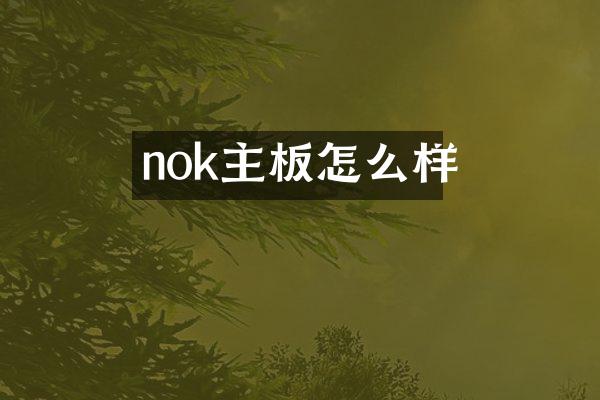 nok主板怎么样