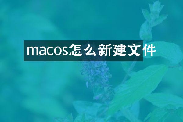 macos怎么新建文件
