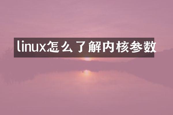 linux怎么了解内核参数