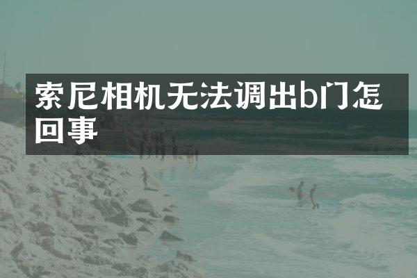 相机无法调出b门怎么回事