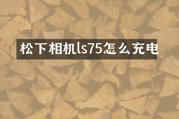 相机ls75怎么充电