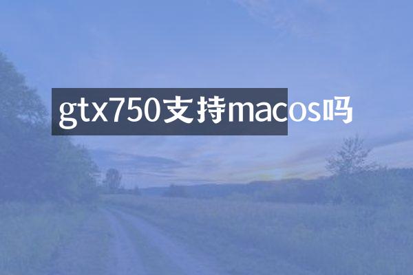 gtx750支持macos吗