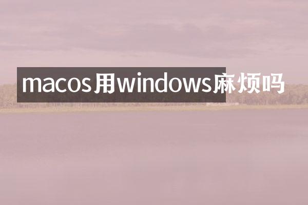 macos用windows麻烦吗